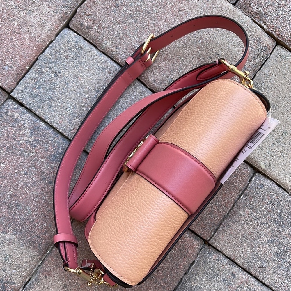 Coach Georgie Saddle Bag In Colorblock
Gold/Faded Blush/Taffy - Picture 6 of 16